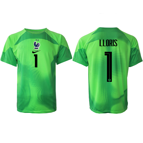 Lacne Muži Futbalové dres Francúzsko Hugo Lloris #1 Brankarsky  MS 2022 Krátky Rukáv - Preč
